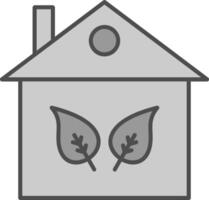 eco hogar relleno icono vector