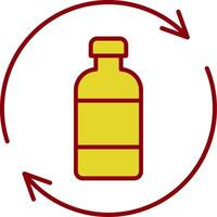 Bottle Recycling Line Two Color Icon vector