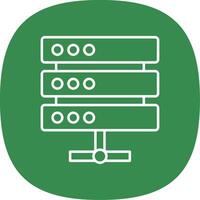 Server Line Curve Icon vector