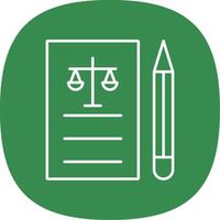 Legal Line Curve Icon vector