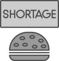 Shortage Fillay Icon vector