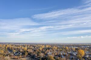 Fort Collins aerial view in fall scenery photo