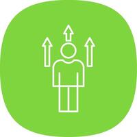 Motivation Line Curve Icon vector