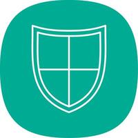 Shield Line Curve Icon vector
