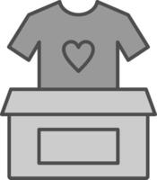 ropa donación relleno icono vector