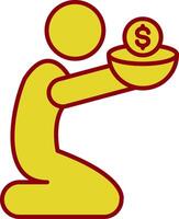 Poverty Line Two Color Icon vector