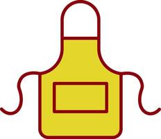Apron Line Two Color Icon vector