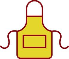 Apron Line Two Color Icon vector