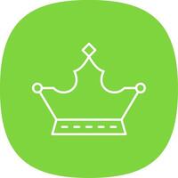 Monarchy Line Curve Icon vector