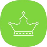 Monarchy Line Curve Icon vector