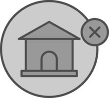 No House Fillay Icon vector