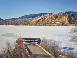 Early winter morning at Colorado foothills near Fort Collins photo