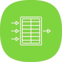 Air Filter Line Curve Icon vector