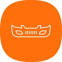 Bumper Line Curve Icon vector