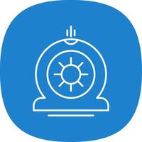 Flat Tire Line Curve Icon vector