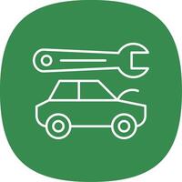 Body Repair Line Curve Icon vector