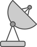 Satellite Dish Fillay Icon vector