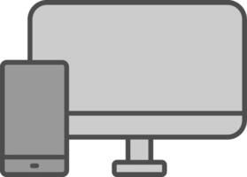 Devices Fillay Icon vector