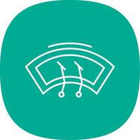 Wiper Line Curve Icon vector