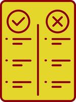 Pros And Cons Line Two Color Icon vector