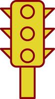 Traffic Control Line Two Color Icon vector