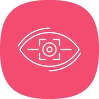 Vision Line Curve Icon vector