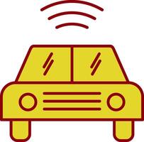 Autonomous Car Line Two Color Icon vector