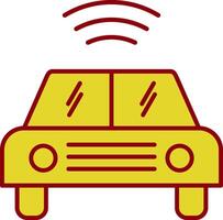 Autonomous Car Line Two Color Icon vector