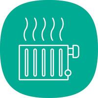 Radiator Line Curve Icon vector