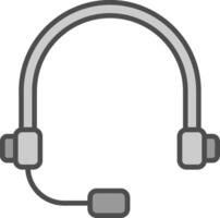 Headset Fillay Icon vector