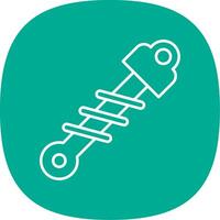 Shock Absorber Line Curve Icon vector