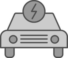 Electric Car Fillay Icon vector