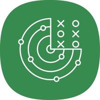 Radar Line Curve Icon vector