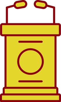 Lectern Line Two Color Icon vector