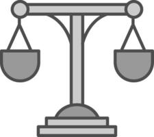 Justice Scale Fillay Icon vector