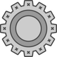 Cogwheel Fillay Icon vector