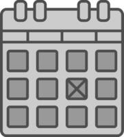 Calender Fillay Icon vector