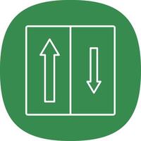 Priority Oncomming Line Curve Icon vector