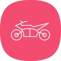 Motocross Line Curve Icon vector