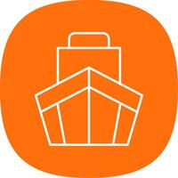 Cargo Line Curve Icon vector