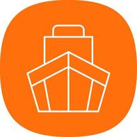 Cargo Line Curve Icon vector