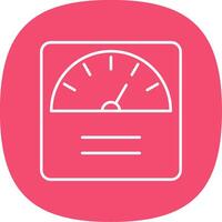 Weight Line Curve Icon vector