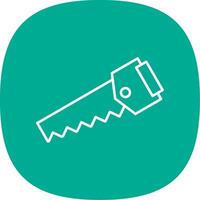 Woodcutter Line Curve Icon vector