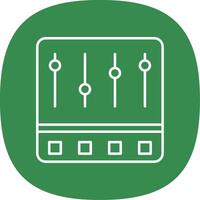 Control Panel Line Curve Icon vector