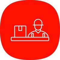 Assembling Line Curve Icon vector
