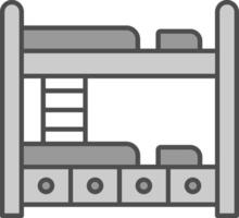 Bunk Bed Fillay Icon vector