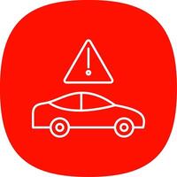 Traffic Jam Line Curve Icon vector