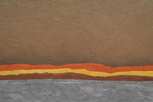 abstract paper landscape in earth tones photo