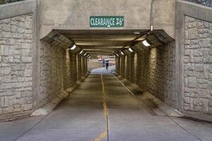 bike trail and tunnel under street photo
