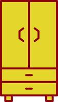 Cupboard Line Two Color Icon vector